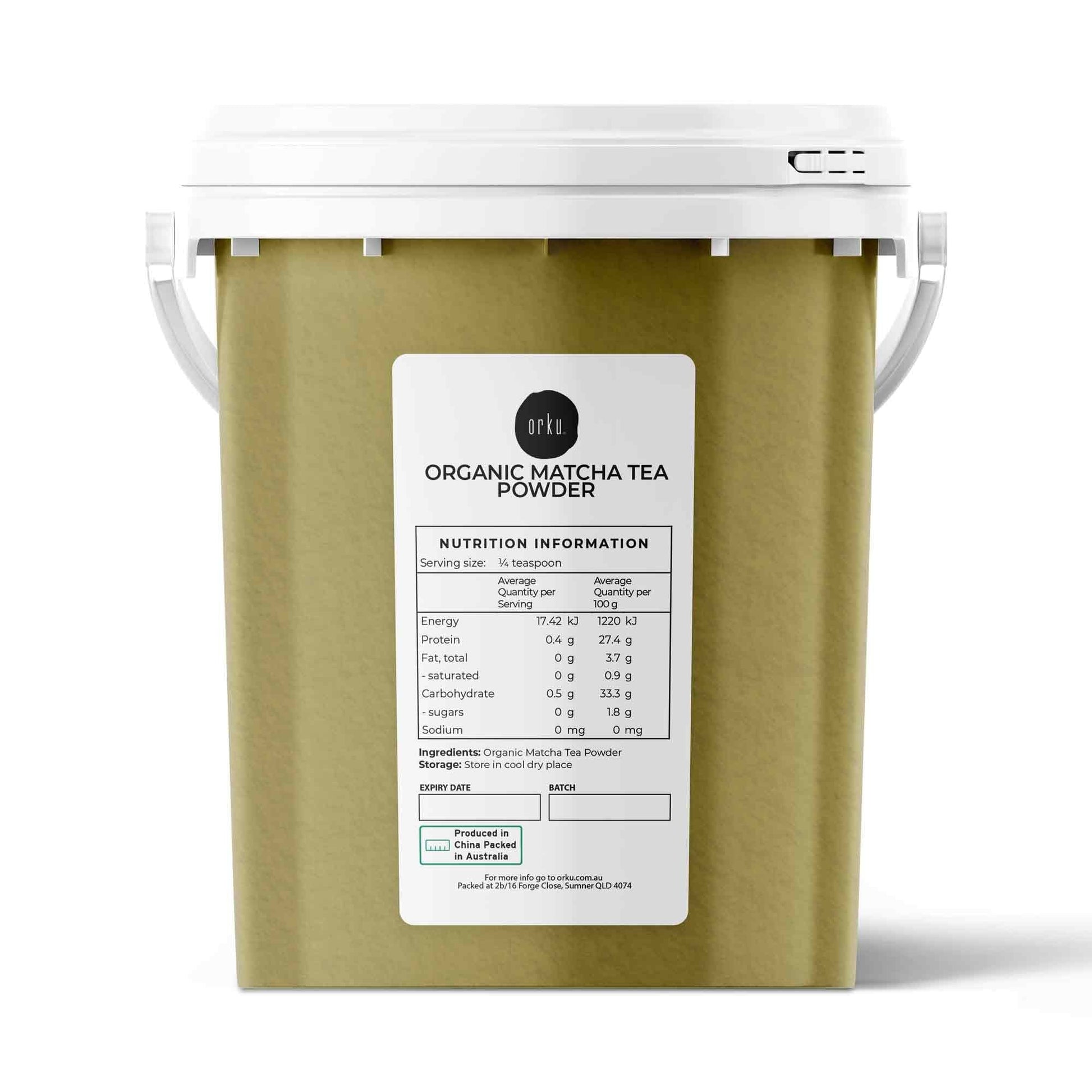 Organic Matcha Green Tea Powder Bucket Camellia Sinensis Leaf Supplementt-2
