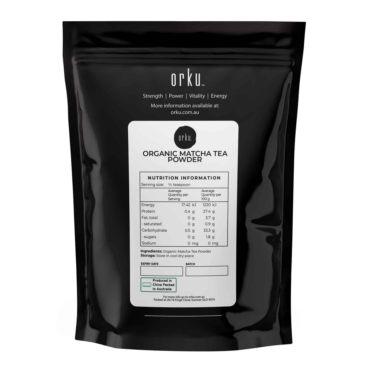 Organic Matcha Green Tea Powder Camellia Sinensis Leaf Supplement-1