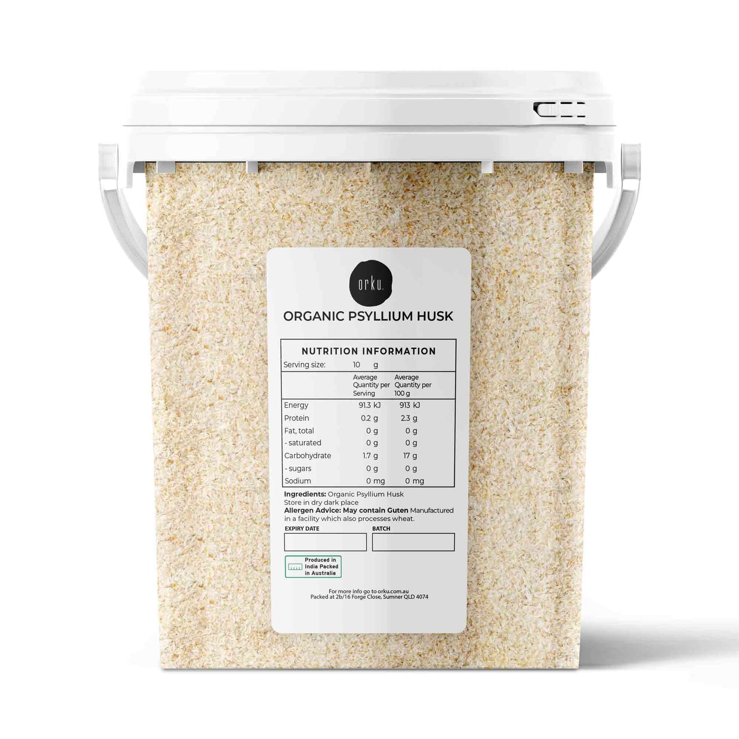 Organic Psyllium Husk Bucket - Isabgol Ispaghula Natural Fibre Source-2