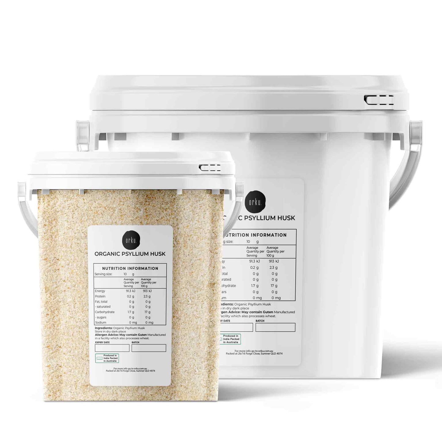 Organic Psyllium Husk Bucket - Isabgol Ispaghula Natural Fibre Source-0