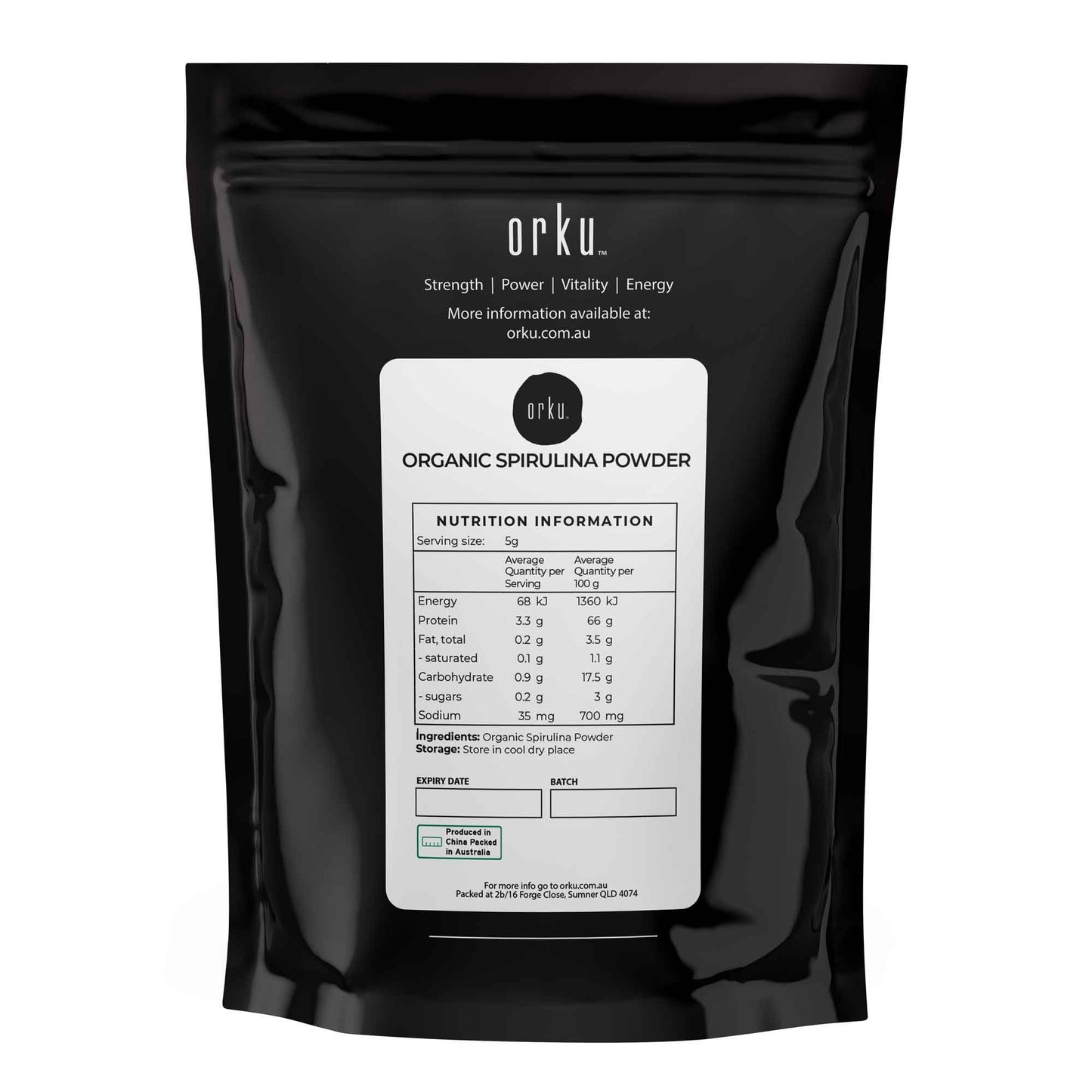 Organic Spirulina Powder - Supplement Arthrospira Platensis Algae Food-1