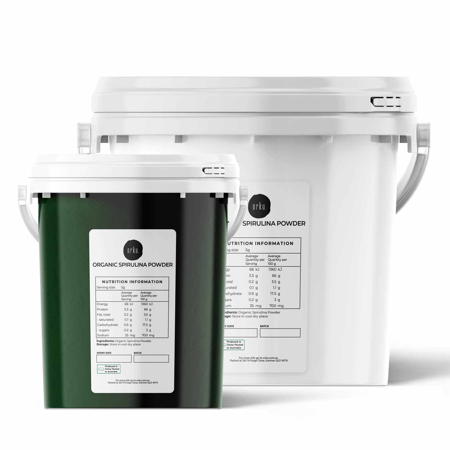 Organic Spirulina Powder Tub Bucket - Supplement Arthrospira Platensis Food-0