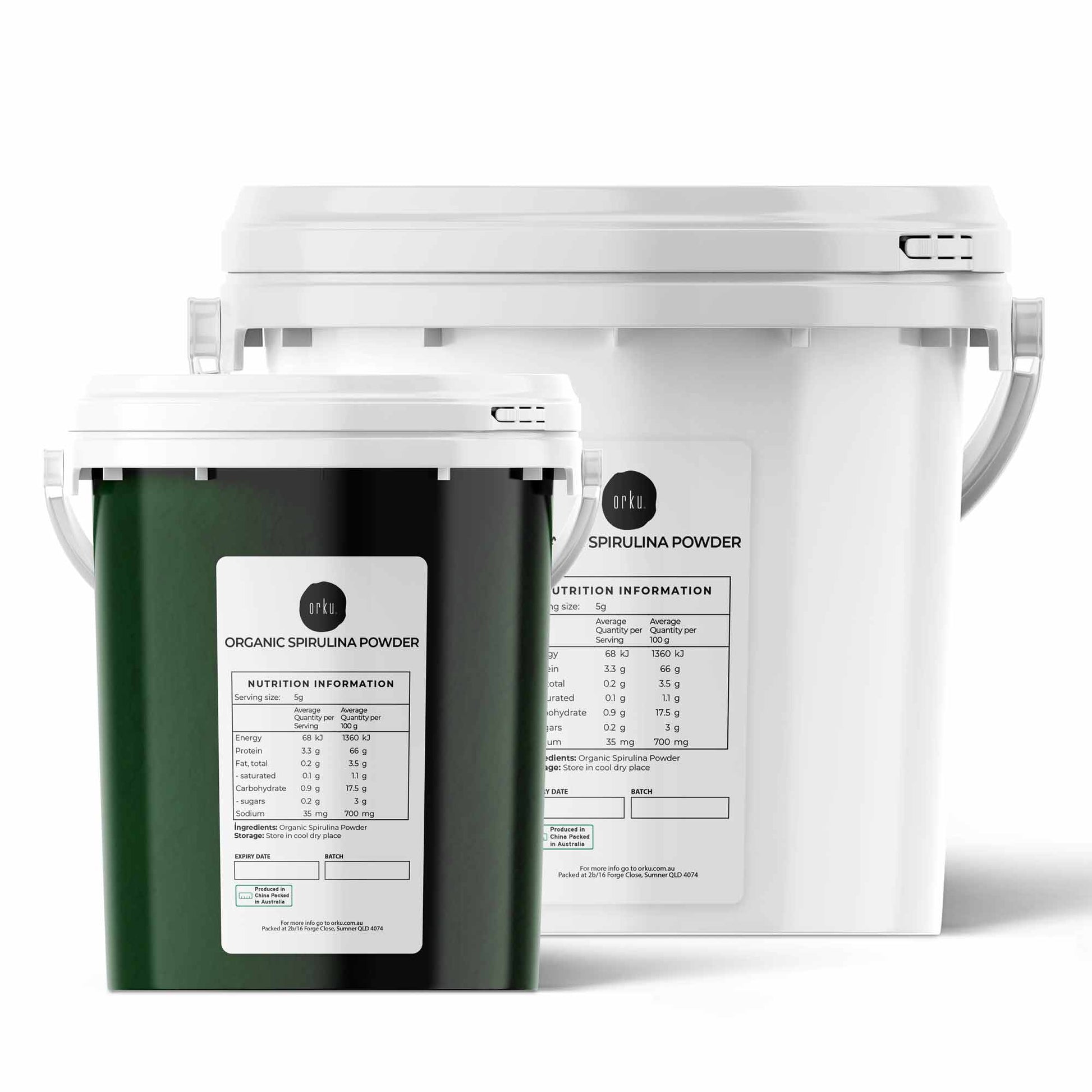 Organic Spirulina Powder Tub Bucket - Supplement Arthrospira Platensis Food-0