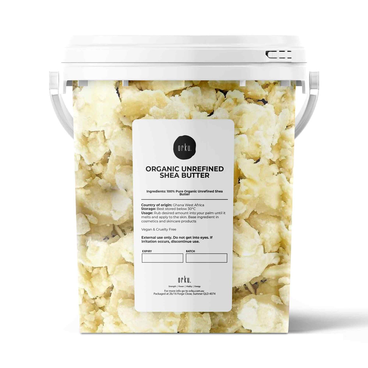 Organic Unrefined Shea Butter Tub - Raw Pure African Karite Chunks Skin Body-3
