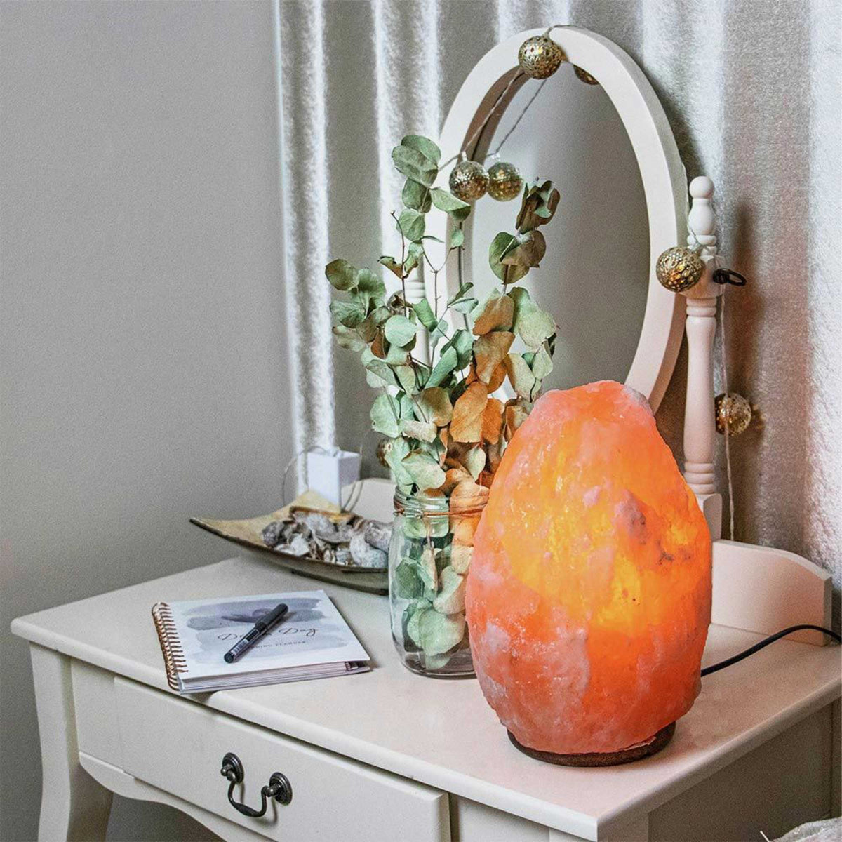 Orku 1-2Kg Himalayan Pink Salt Lamp - Natural Rock Shape Night Light-2
