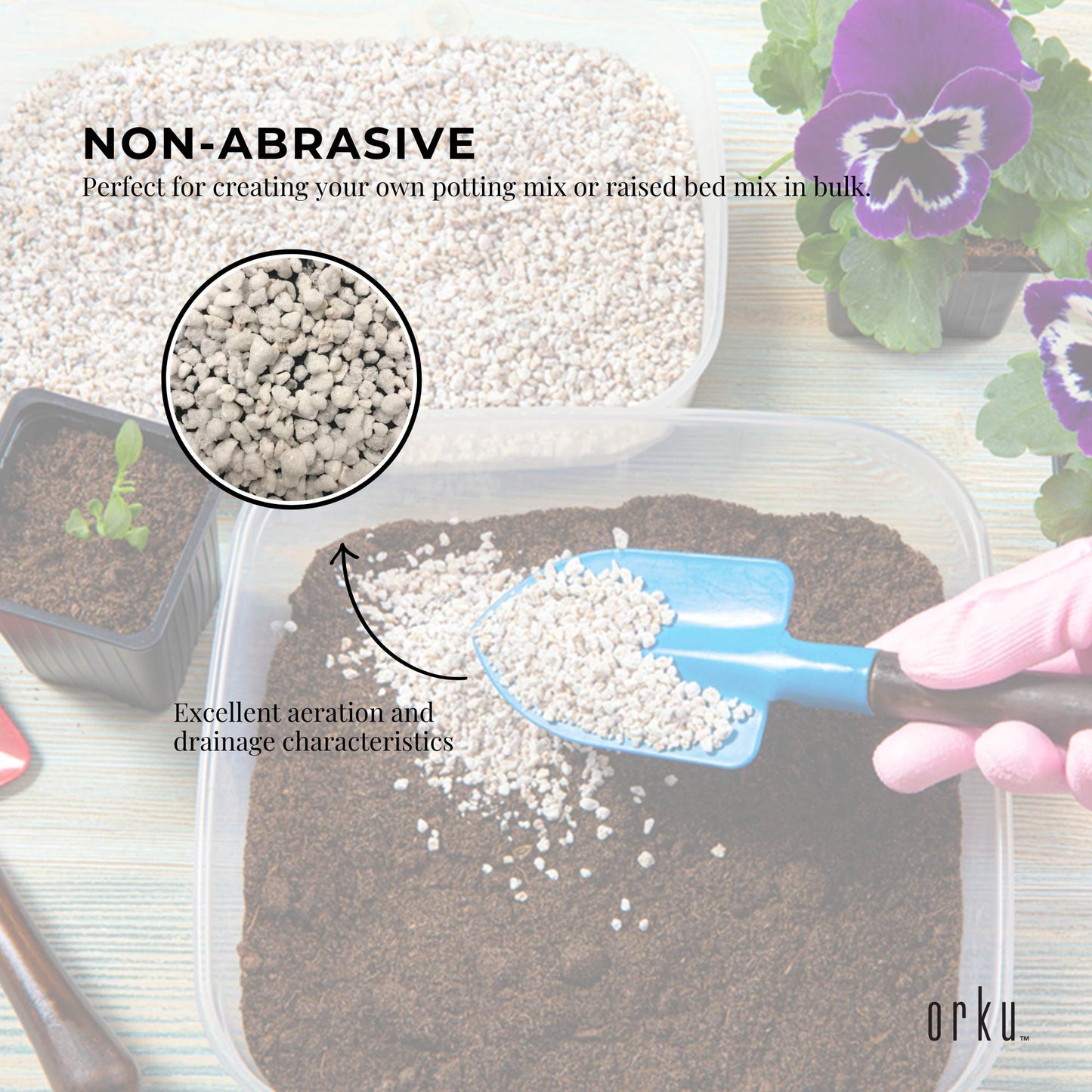 Orku 100L Perlite Super Coarse Premium Soil Expanded Medium Plants Hydroponics-4