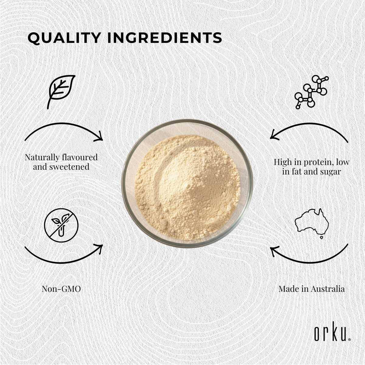 Orku 1Kg Whey Protein Isolate WPI Vanilla Powder-4
