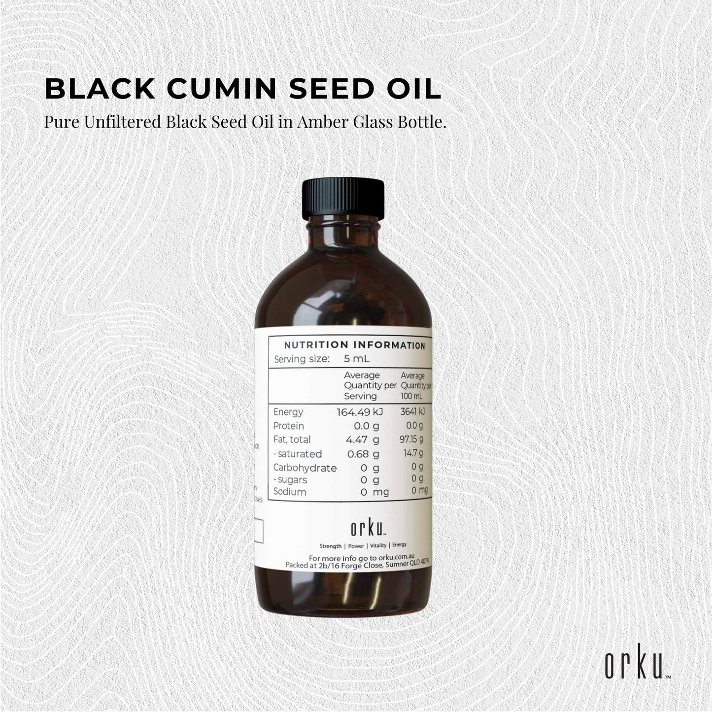Orku 100ml Pure Black Seed Oil Cold Pressed 100% Ethiopian Nigella Sativa Cumin-2