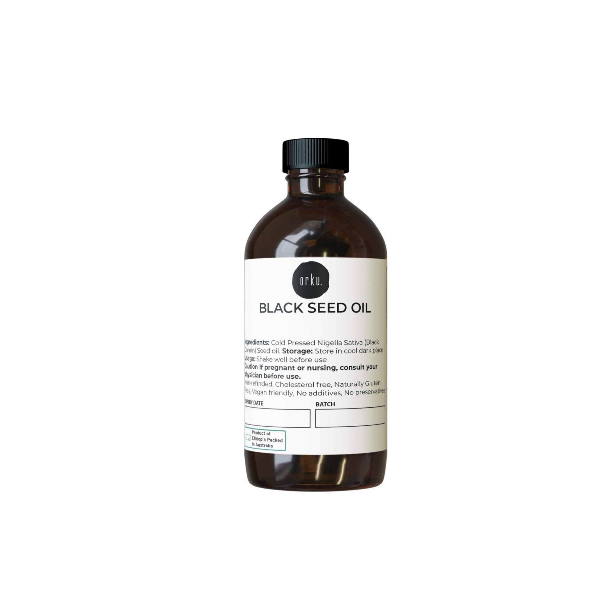 Orku 100ml Pure Black Seed Oil Cold Pressed 100% Ethiopian Nigella Sativa Cumin-0