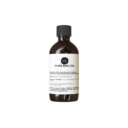 Orku 100ml Pure Emu Oil - Natural Undiluted Australian Dromaius Novaehollandiae-0