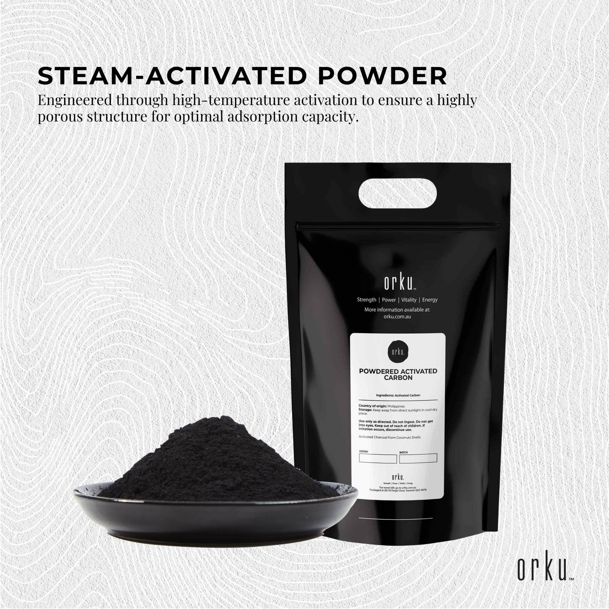 Orku 10Kg Activated Carbon Powder Coconut Charcoal - Water Filtration-2