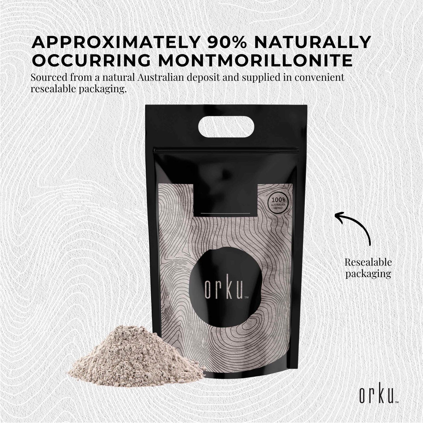 Orku 10Kg Organic Bentonite Clay Powder Cosmetic Grade Montmorillonite-3