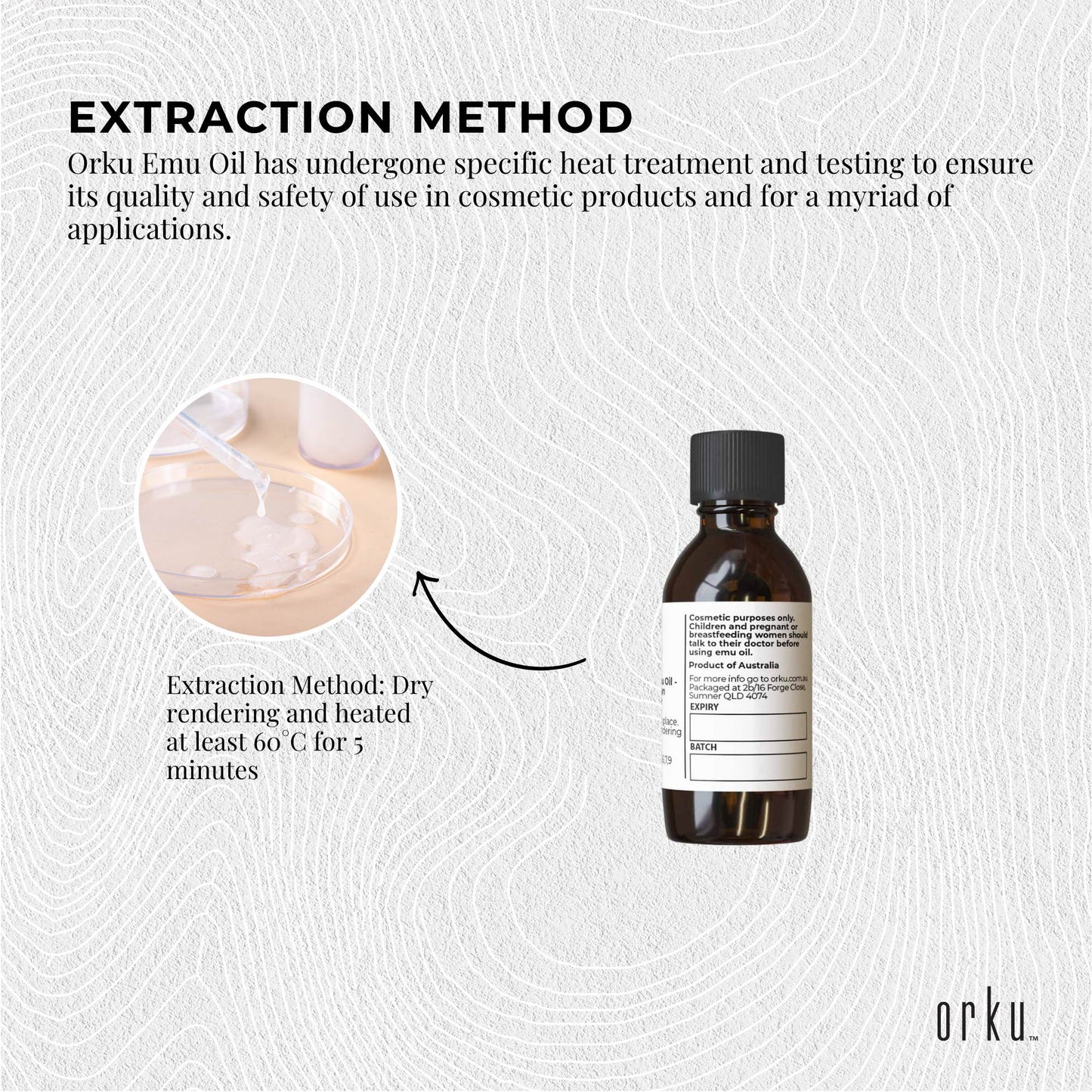 Orku 10ml Pure Emu Oil - Natural Undiluted Australian Dromaius Novaehollandiae-3