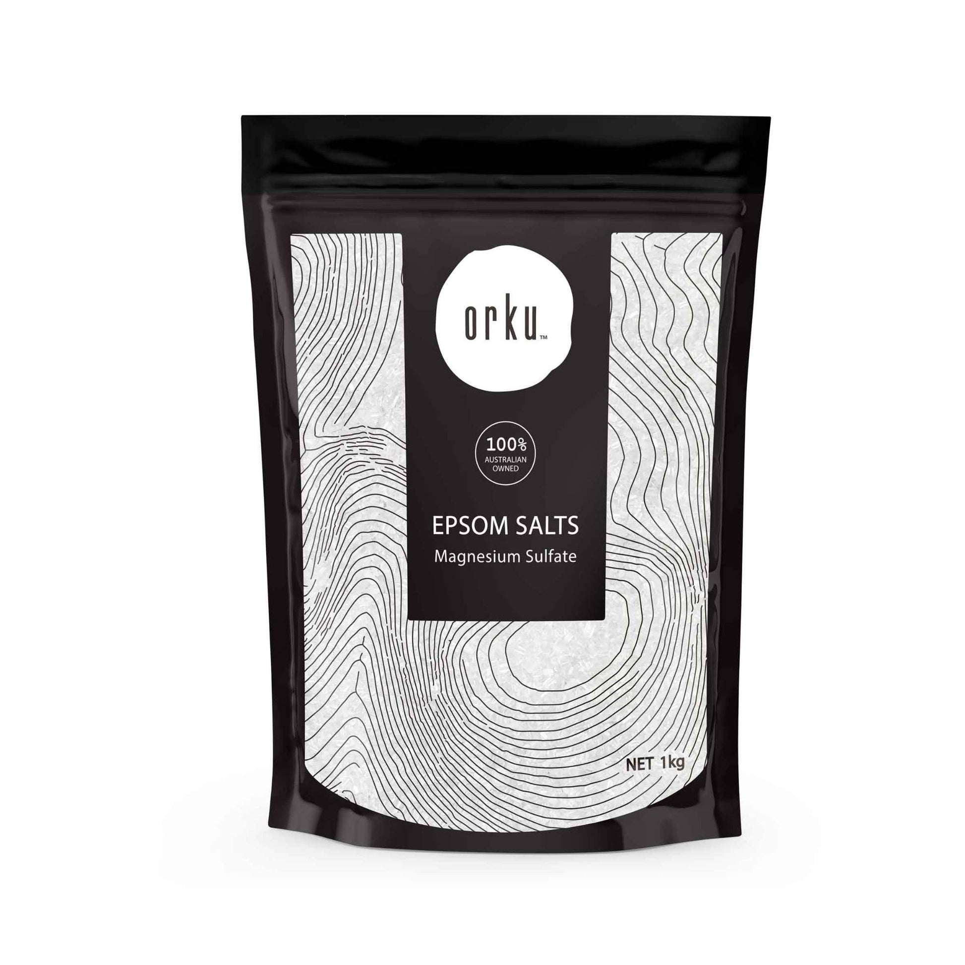 Orku 1Kg Epsom Salt - Magnesium Sulphate Bath Salts Skin Body-0