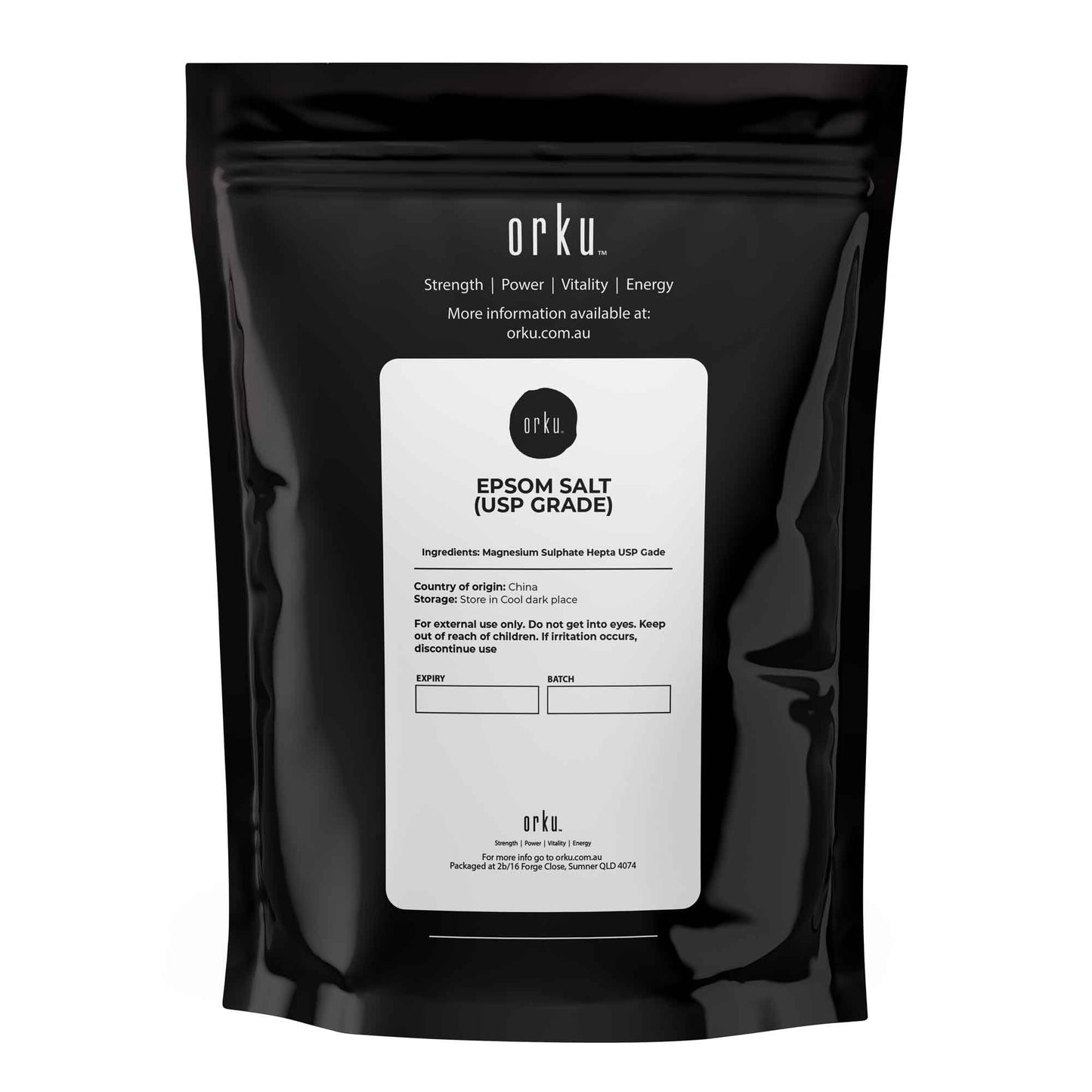 Orku 1Kg Epsom Salt - USP Grade Magnesium Sulfate Body Bath Salts-1
