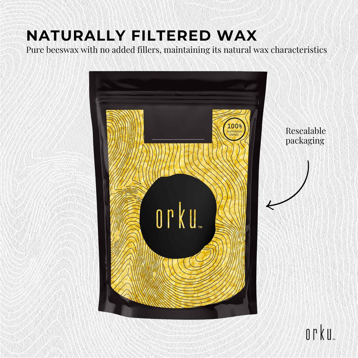 Orku 1Kg Organic Beeswax Pellets Yellow - Cosmetic Grade Pure Bees Wax Pastilles-3