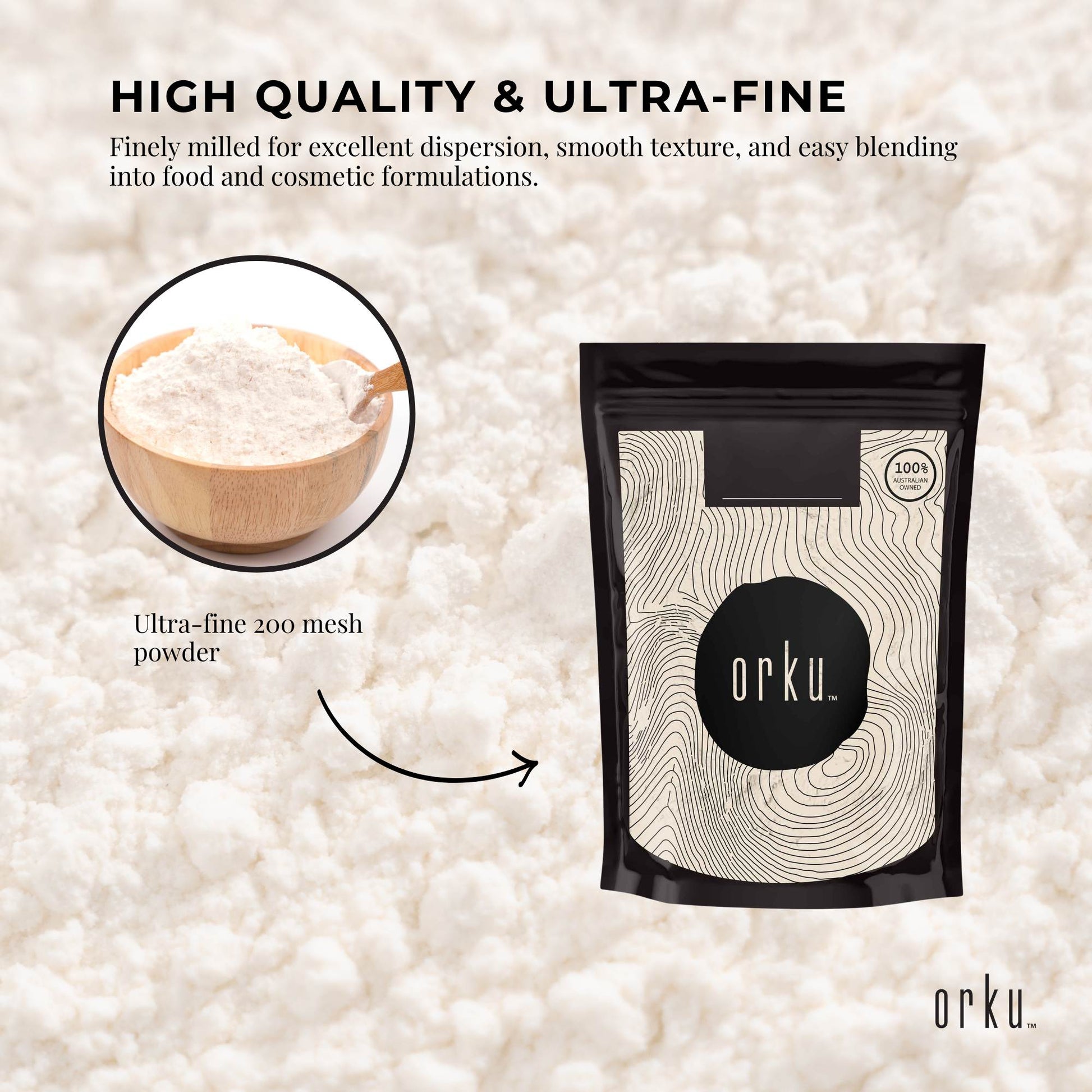 Orku 400g Xanthan Gum Thickener Pure Fine Powder 200 Mesh FCC E415 Food Additive-3