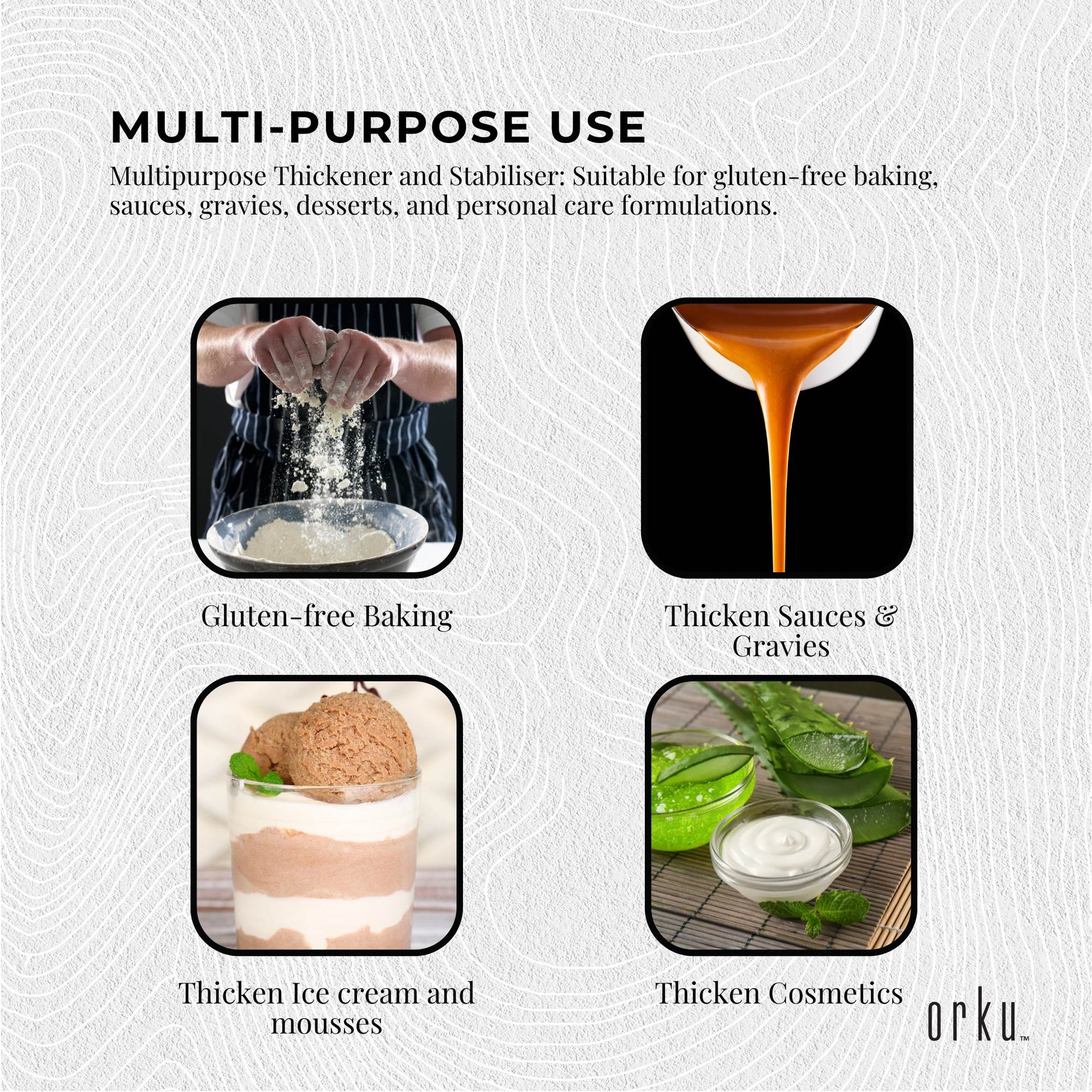 Orku 100g Xanthan Gum Thickener Pure Fine Powder 200 Mesh FCC E415 Food Additive-4