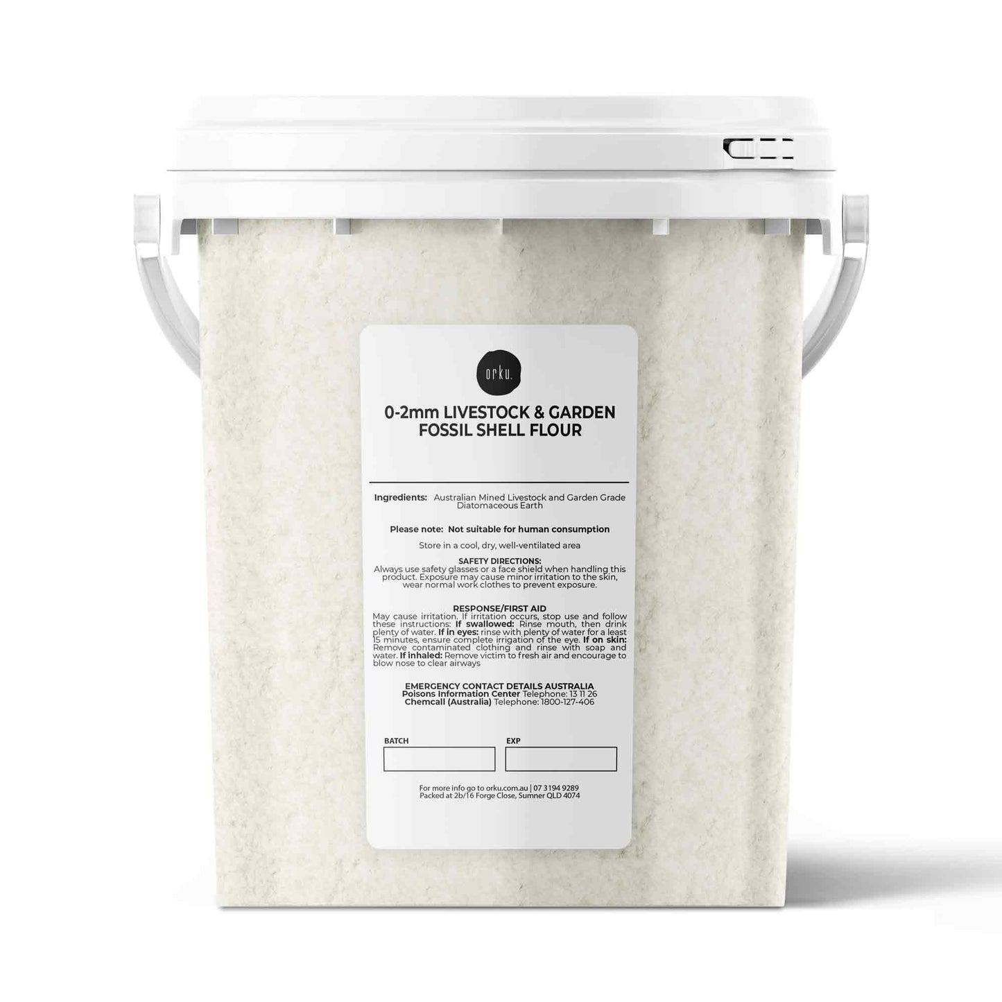 Orku 1.2Kg Diatomaceous Earth Garden 0-2mm Granular Australian Fossil Shell Tub-0