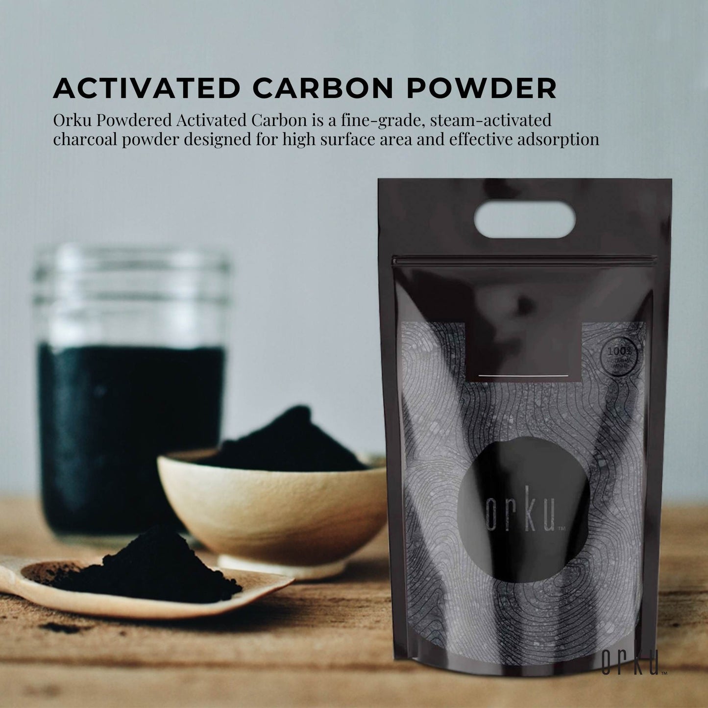 Orku 20Kg Activated Carbon Powder Coconut Charcoal - Water Filtration-1