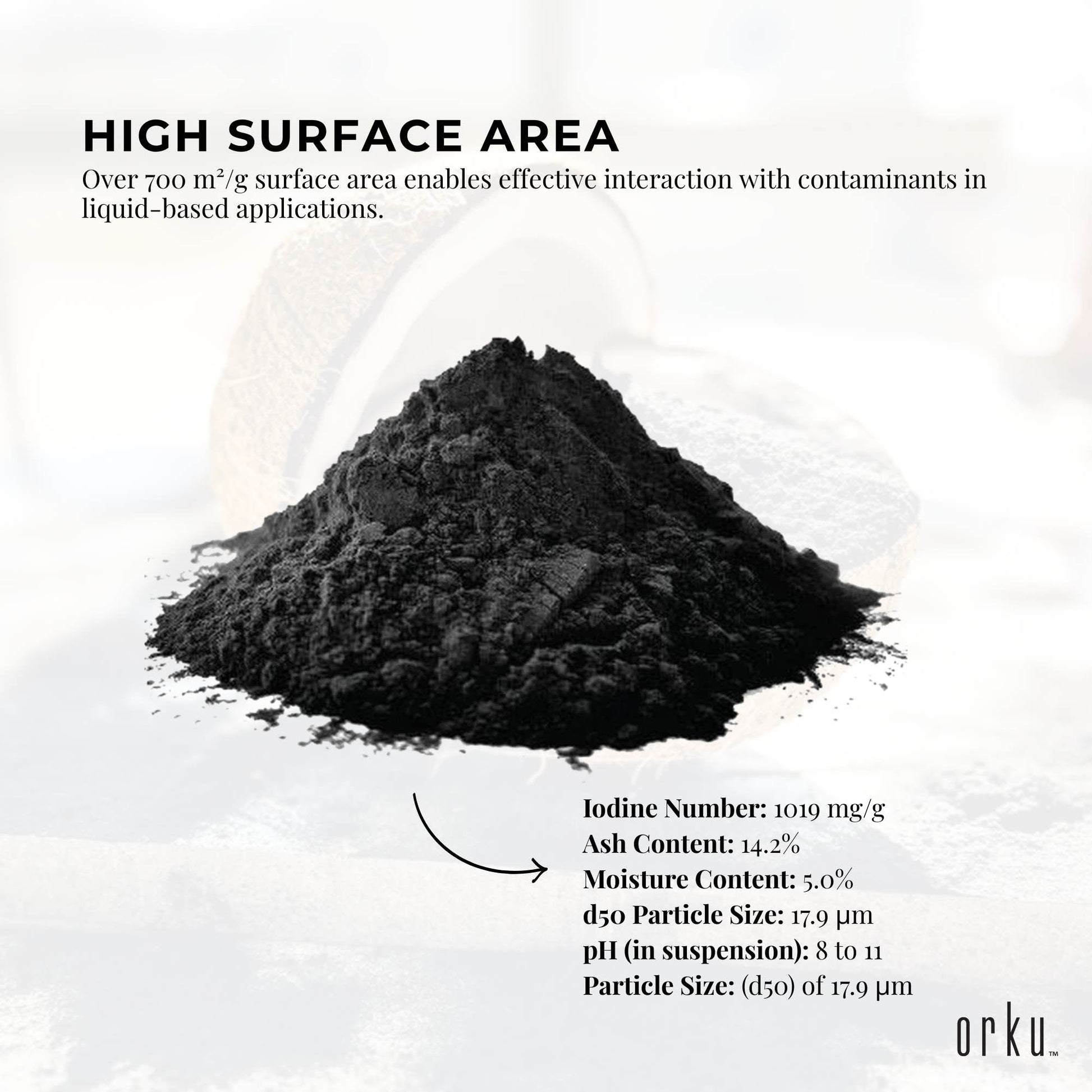 Orku 20Kg Activated Carbon Powder Coconut Charcoal - Water Filtration-3