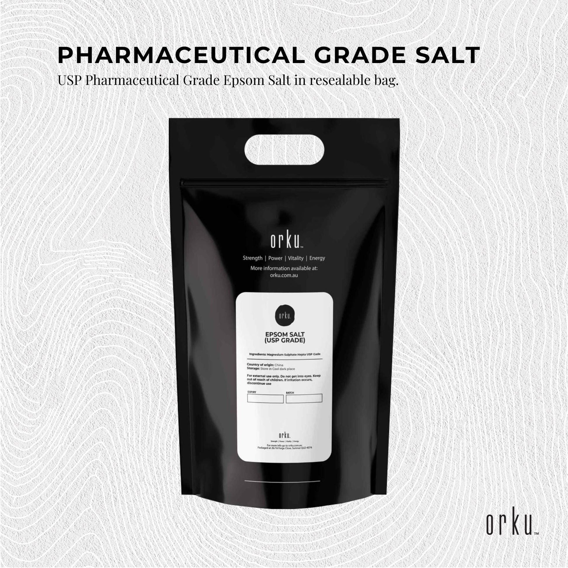 Orku 20Kg Epsom Salt - USP Grade Magnesium Sulfate Body Bath Salts-2
