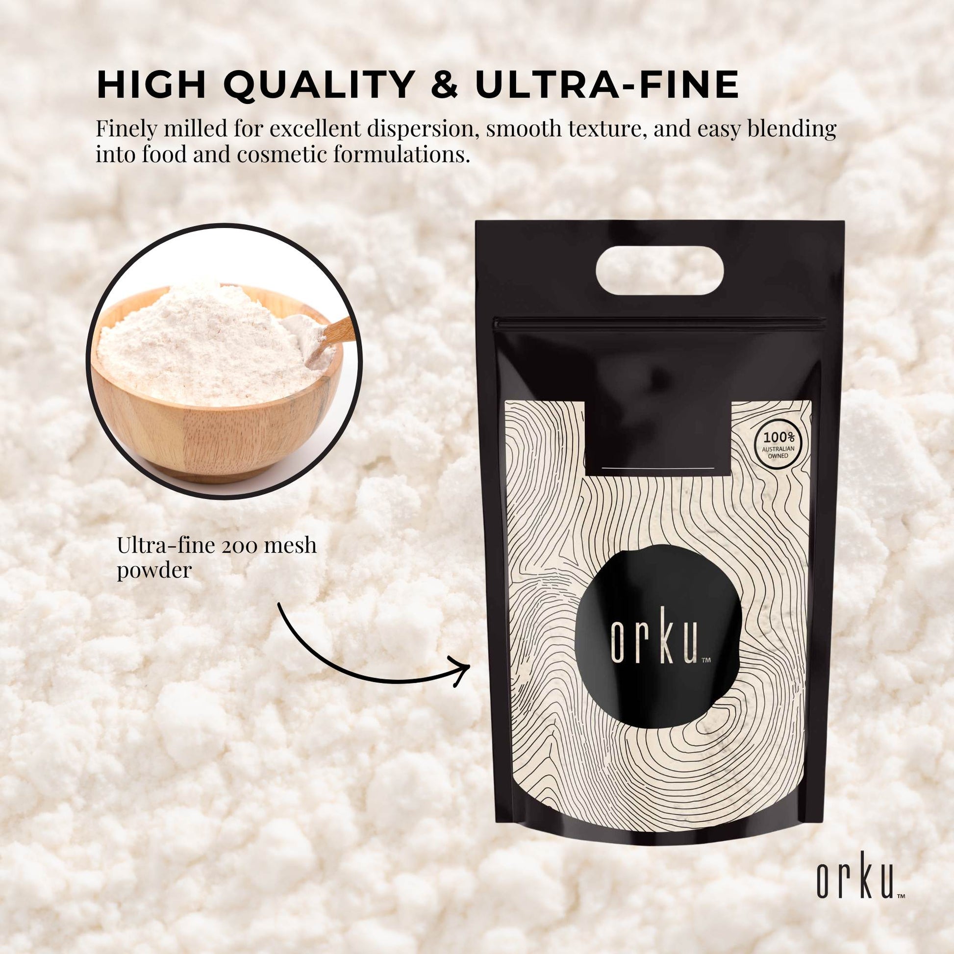 Orku 5Kg Xanthan Gum Thickener Pure Fine Powder 200 Mesh FCC E415 Food Additive-3