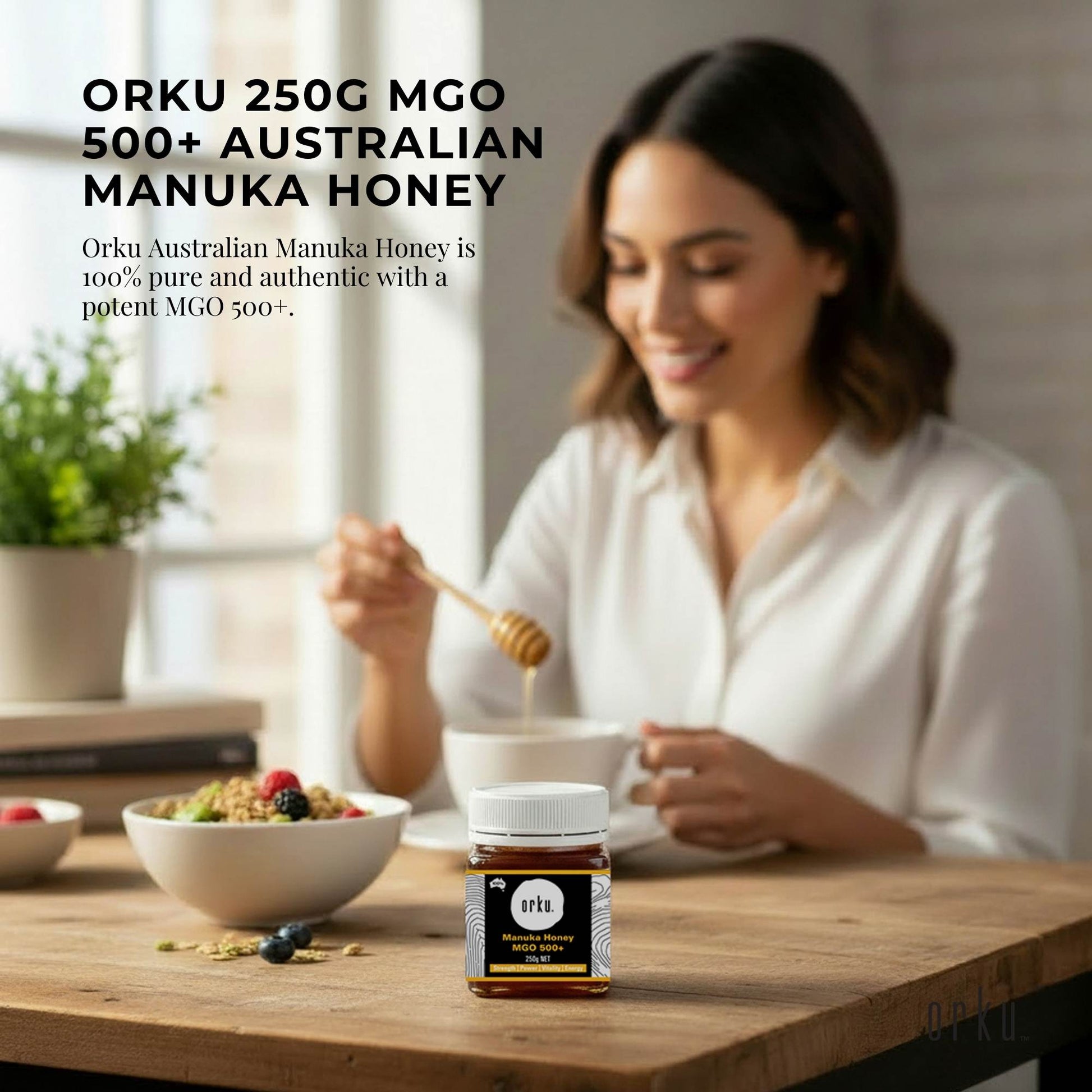 Orku 250g MGO 500+ Australian Manuka Honey - 100% Raw Natural Pure Jelly Bush-2