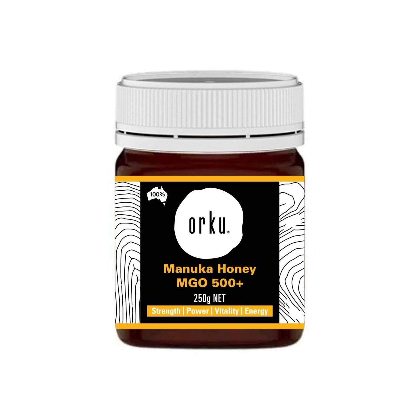 Orku 250g MGO 500+ Australian Manuka Honey - 100% Raw Natural Pure Jelly Bush-0