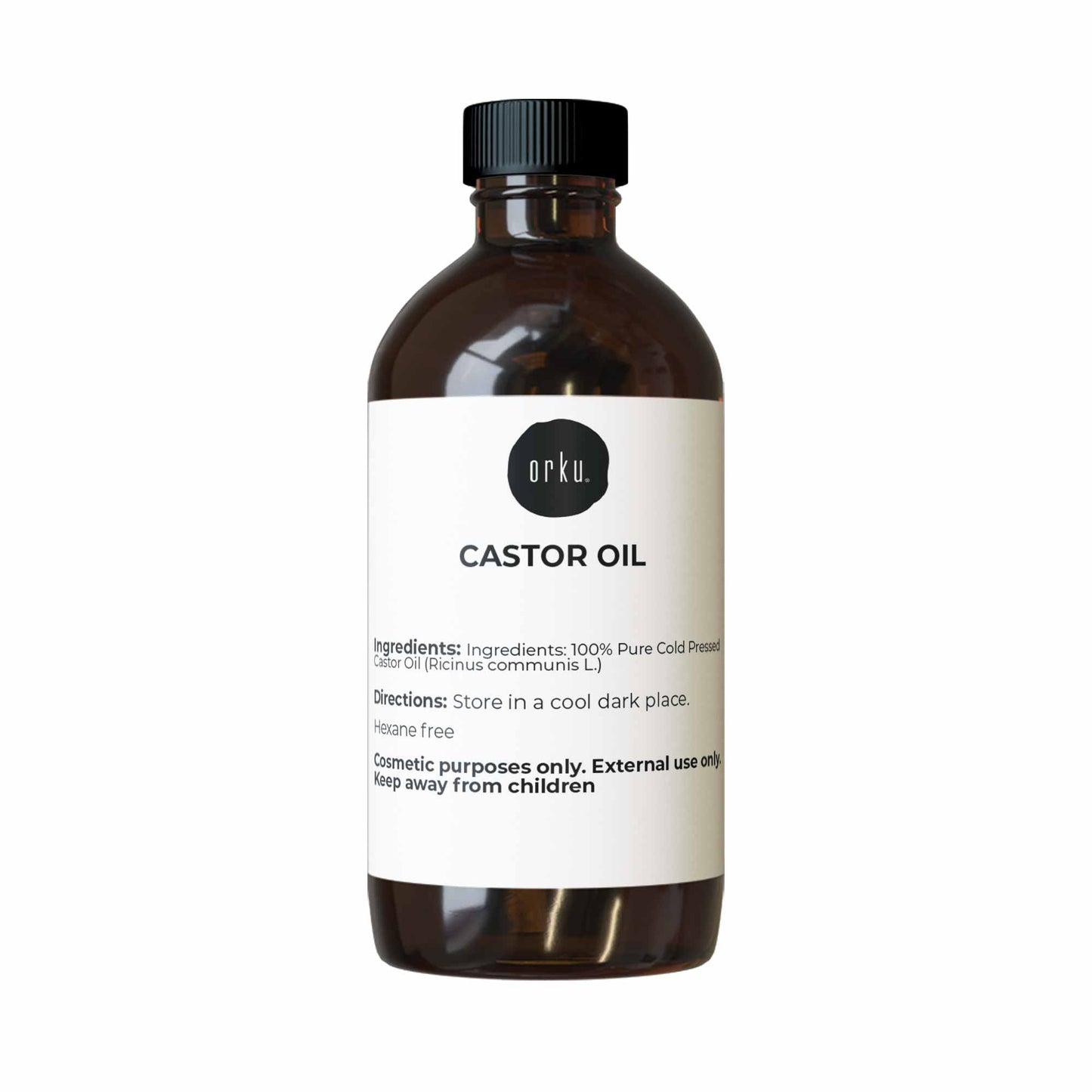 Orku 250ml Castor Oil Cold Pressed Virgin Hexane Free-0