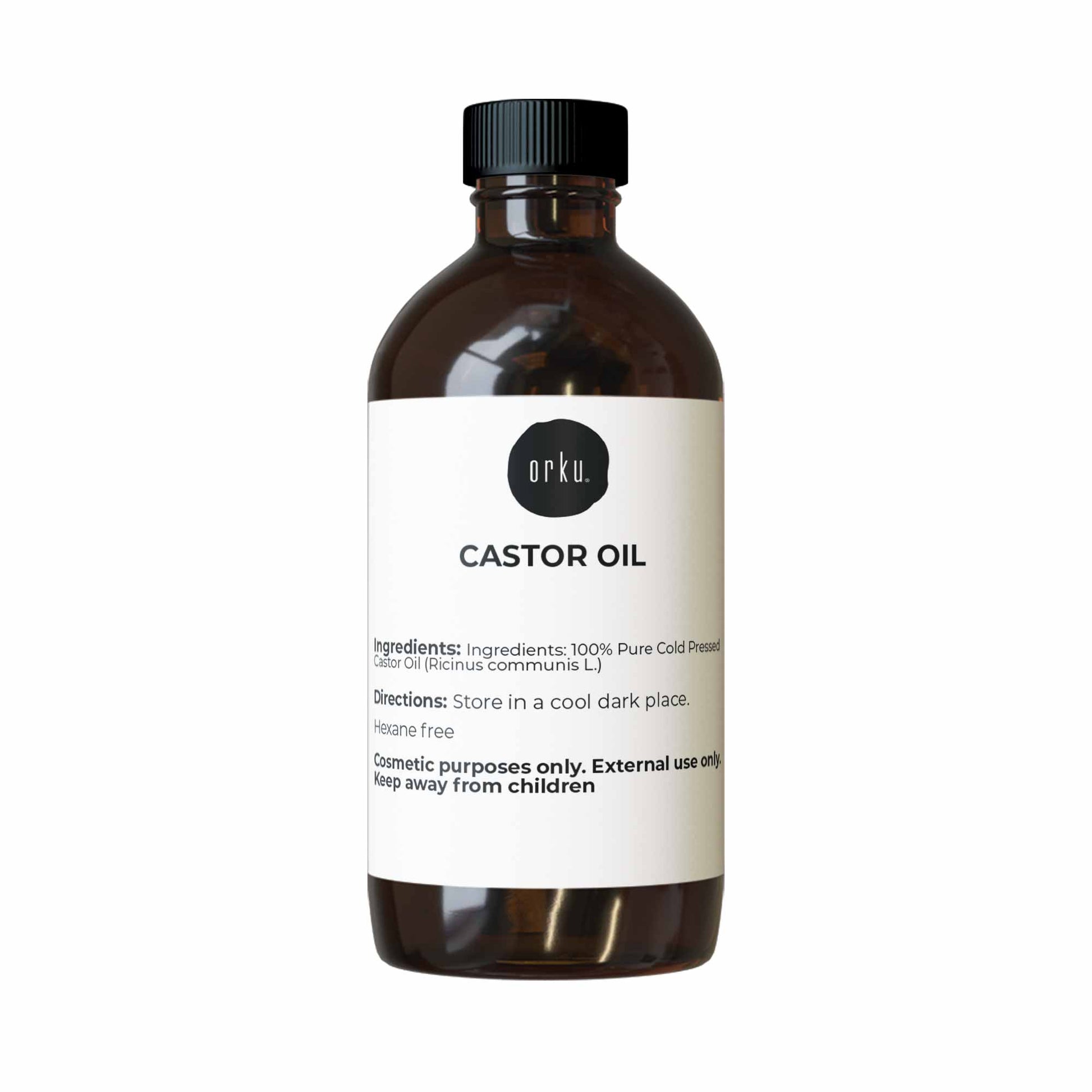 Orku 250ml Castor Oil Cold Pressed Virgin Hexane Free-0