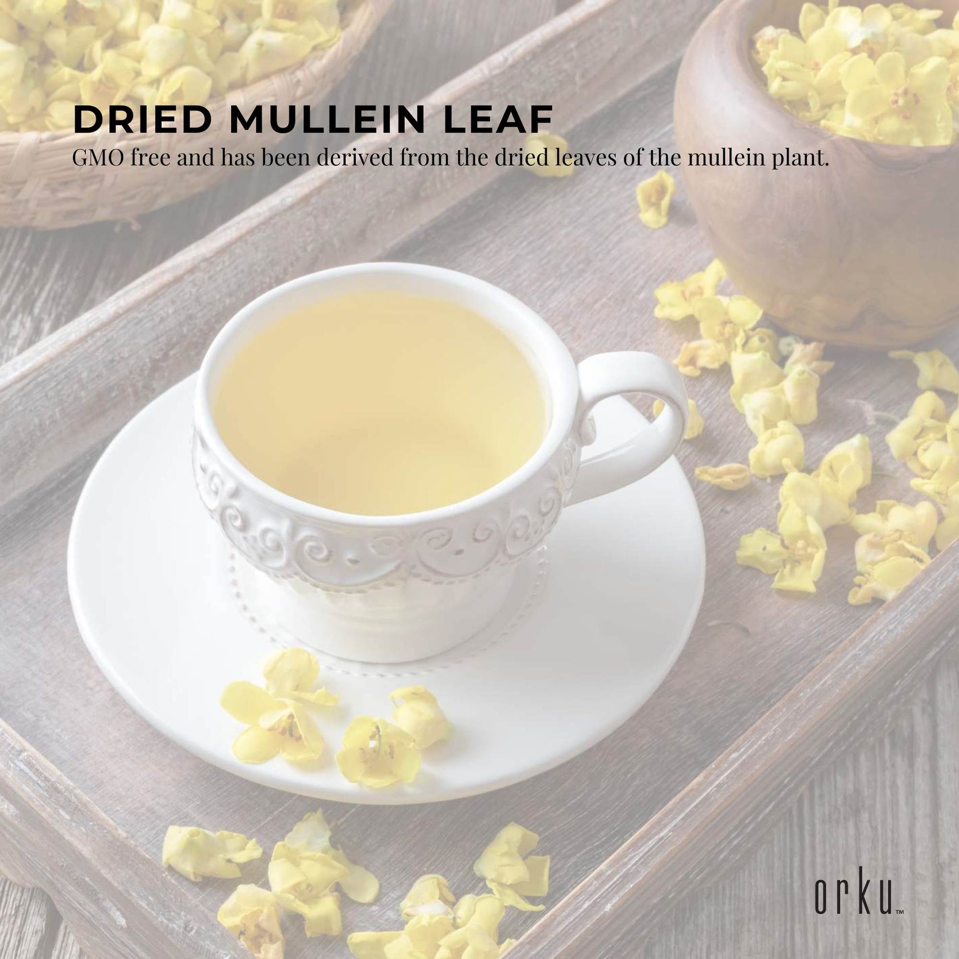 Orku 25g Organic Mullein Leaf - Dried Herbal Botanical Verbascum Thapsis-3
