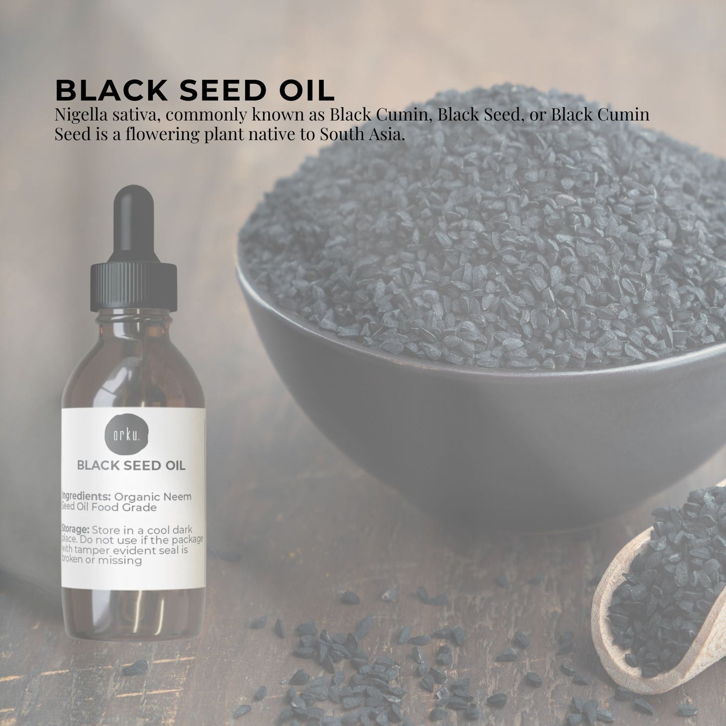 Orku 25ml Pure Black Seed Oil Cold Pressed 100% Ethiopian Nigella Sativa Cumin-1