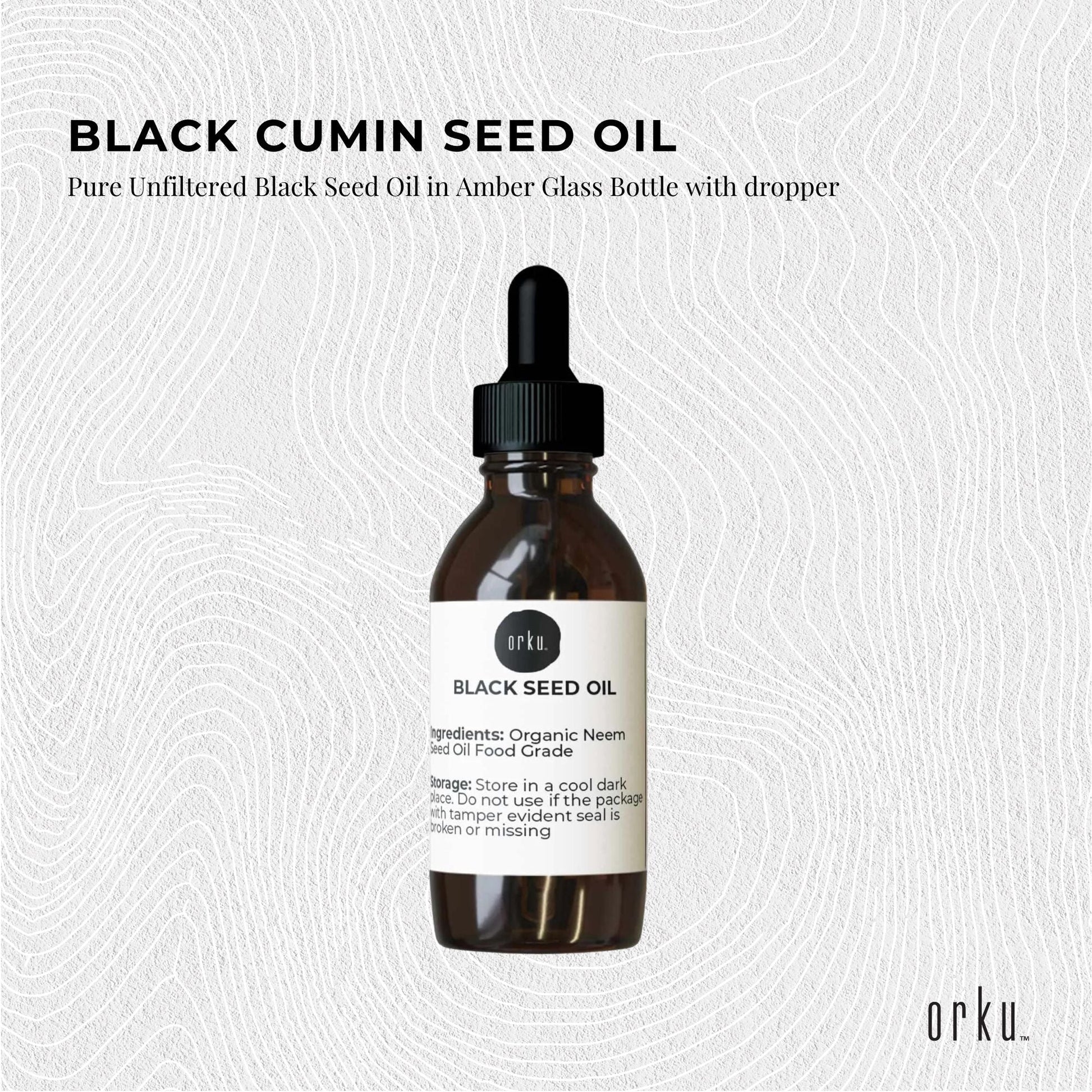 Orku 25ml Pure Black Seed Oil Cold Pressed 100% Ethiopian Nigella Sativa Cumin-2