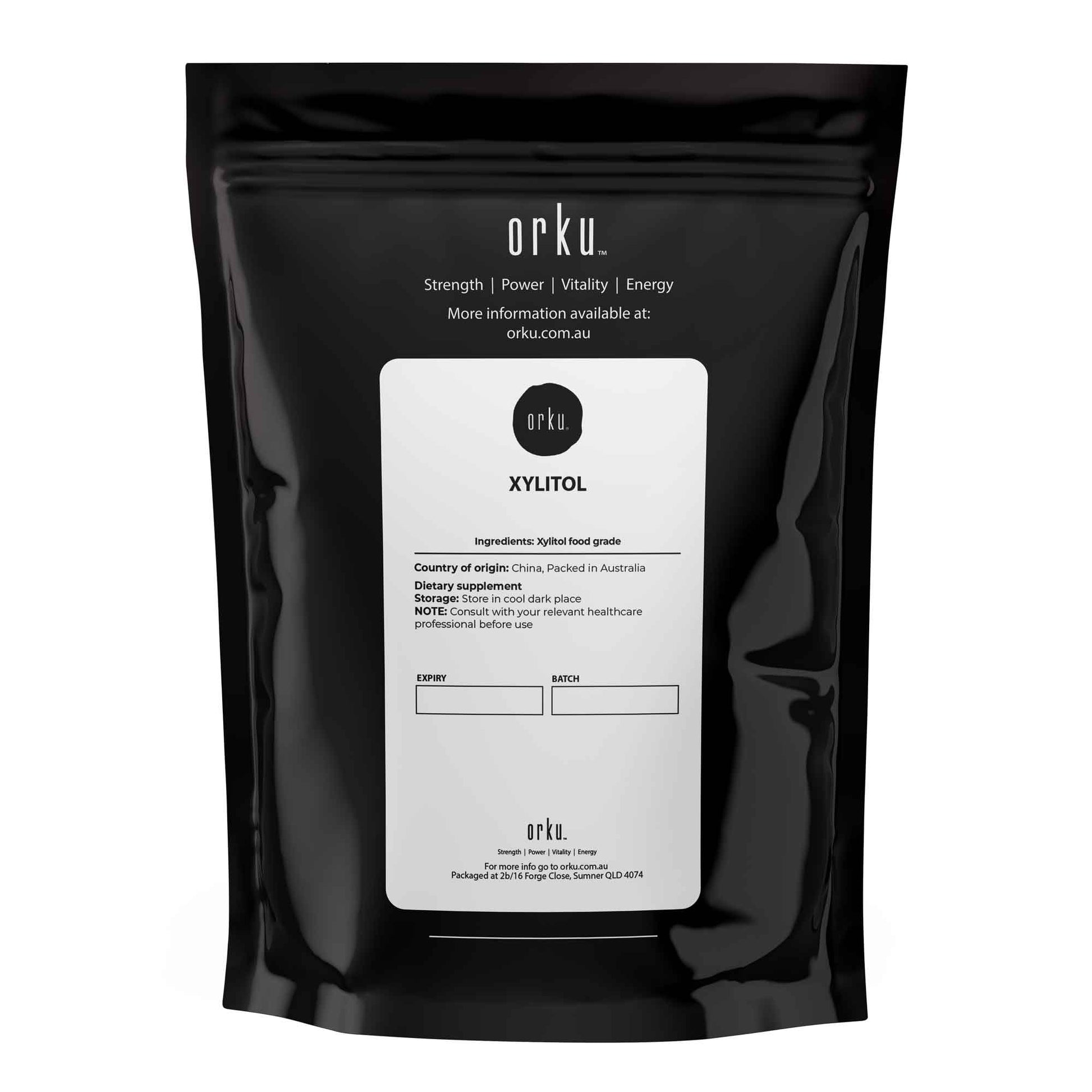 Orku 2Kg Xylitol Crystal Powder - USP FCC Natural Sweetener Sugar Substitute-1