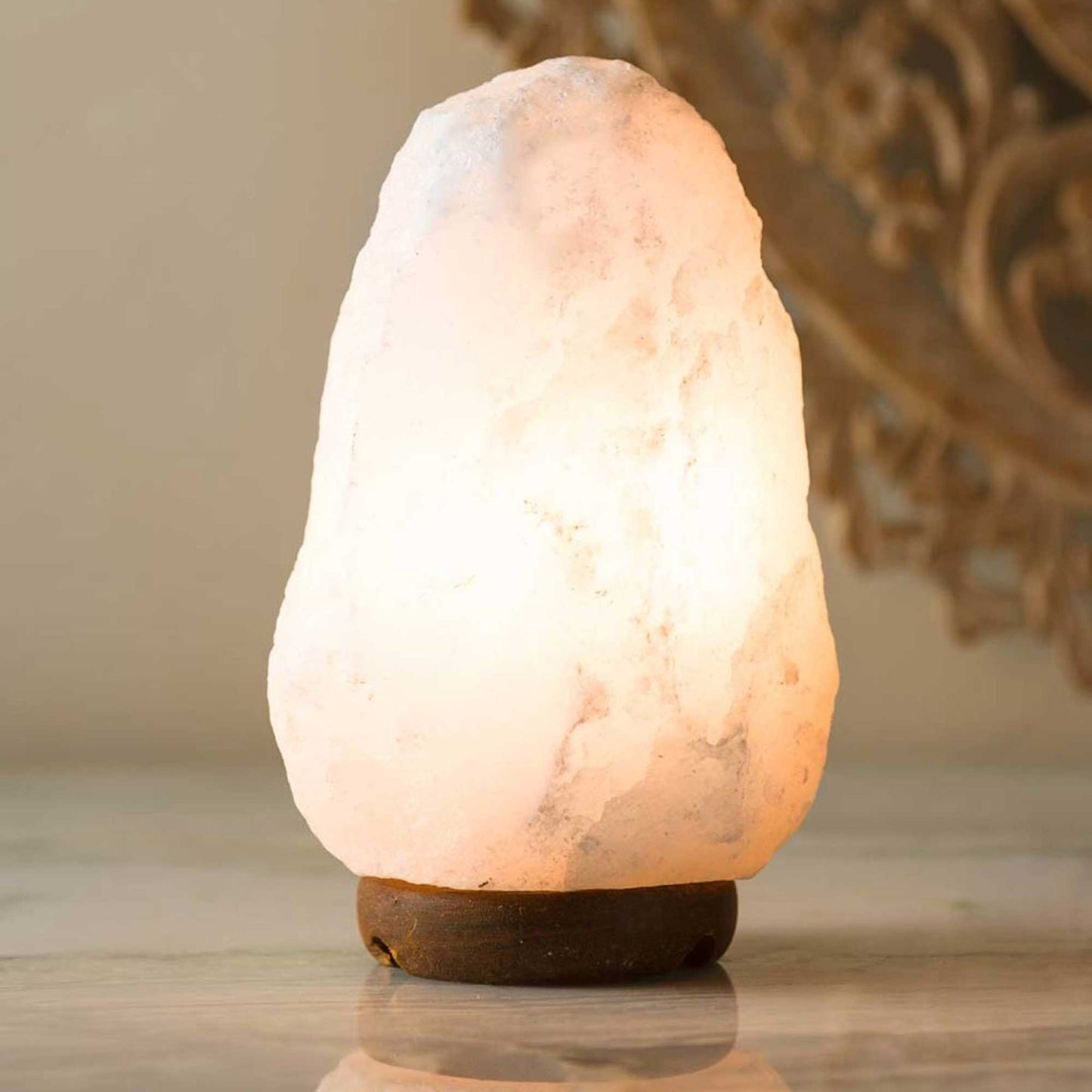 Orku 3-5Kg Himalayan White Salt Lamp - Natural Rock Shape Night Light-1