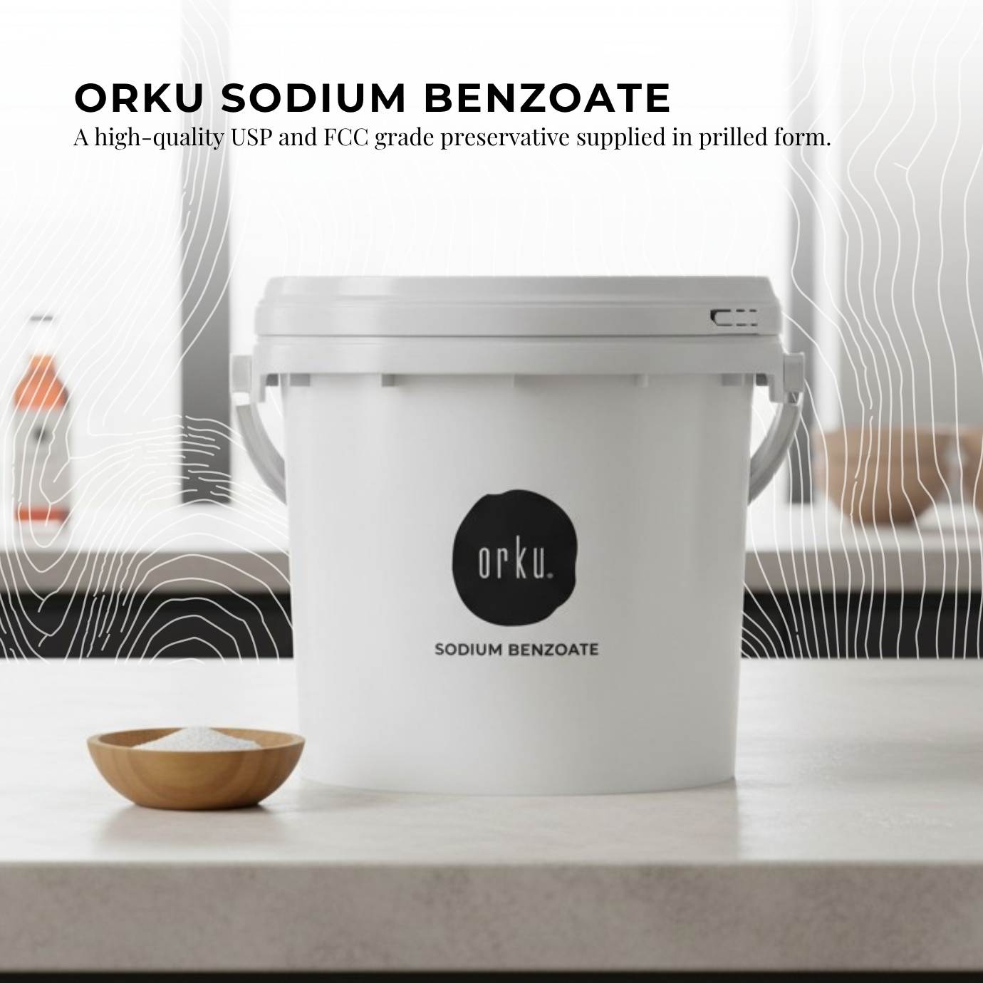 Orku 3.5Kg Sodium Benzoate USP/FCC Grade Prills – E211 Preservative CAS 532-32-1-1