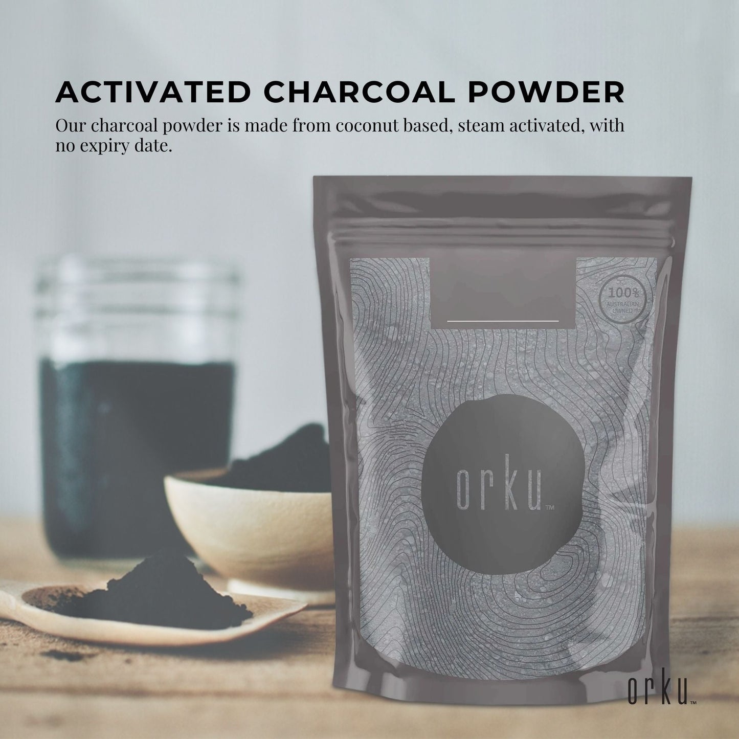 Orku 400g Activated Carbon Powder Coconut Charcoal - Water Filtration-1
