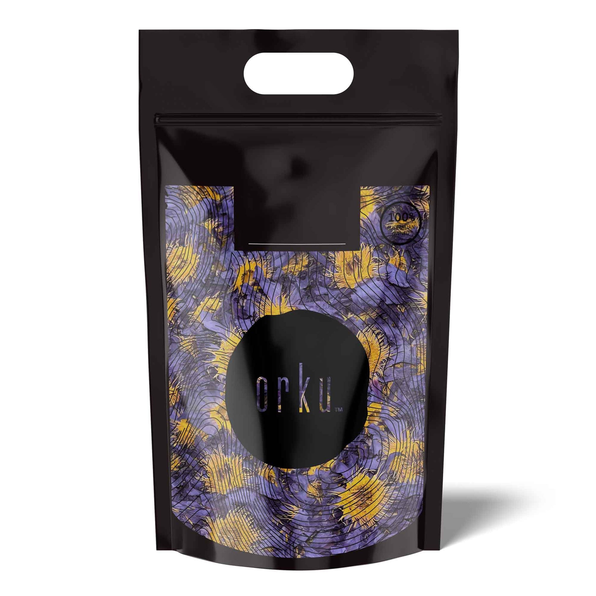 Orku 500g Dried Blue Lotus Flowers - Whole Open Lily Nymphaea Caerulea-0