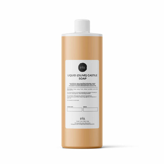 Orku 500ml Liquid Castile Soap - Pure Unscented Natural Olive Oil Base Concentrate-0