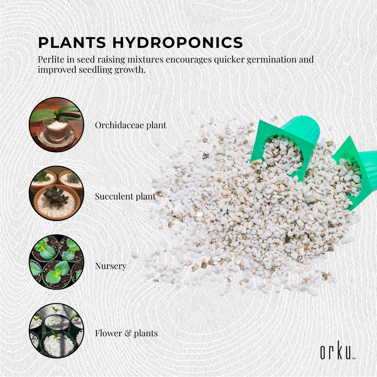 Orku 50L Perlite Super Coarse Premium Soil Expanded Medium Plants Hydroponics-4
