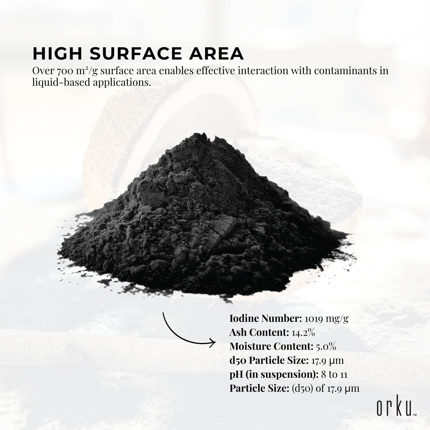 Orku 5Kg Activated Carbon Powder Coconut Charcoal - Water Filtration-3