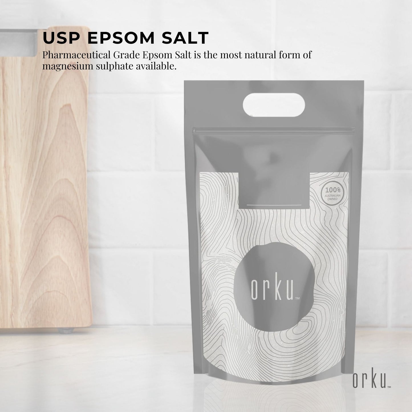 Orku 5Kg Epsom Salt - USP Grade Magnesium Sulfate Body Bath Salts-1