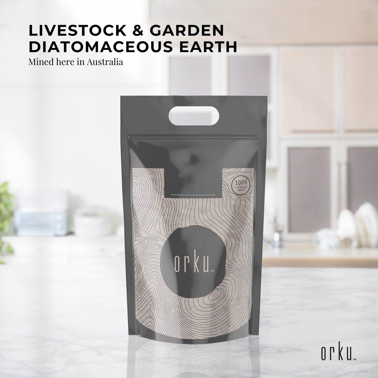 Orku 20Kg Fossil Shell Flour - Livestock Garden Diatomaceous Earth Bulk-1