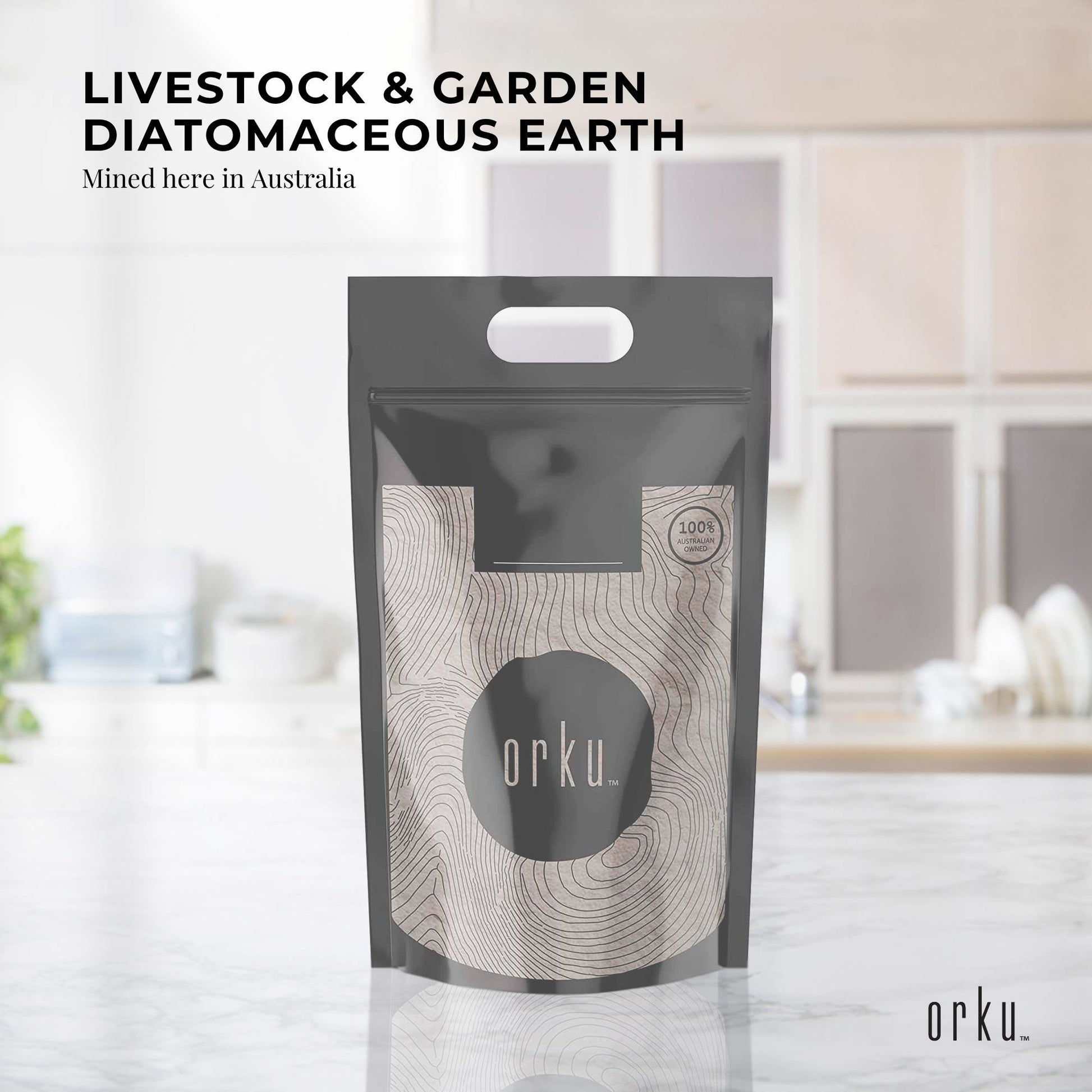 Orku 10Kg Fossil Shell Flour - Livestock Garden Diatomaceous Earth Bulk-1