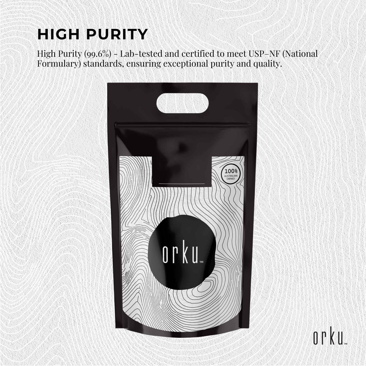 Orku 5Kg Myo Inositol Powder - USP Grade High Purity Unflavoured-2