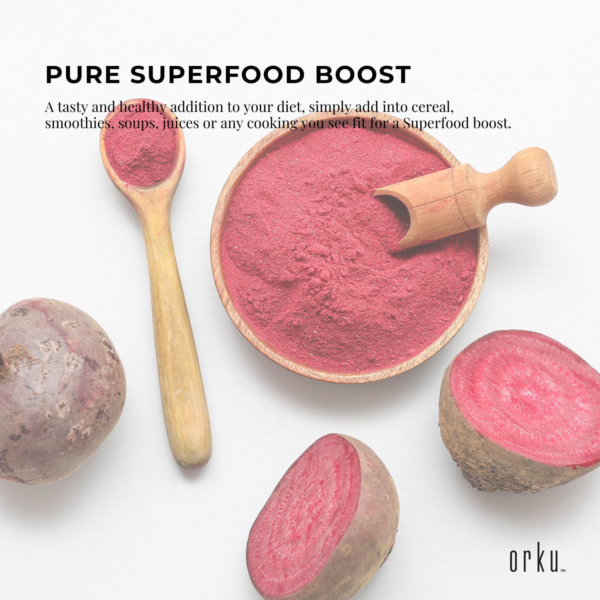 Orku 10Kg Organic Beetroot Powder - 100% Pure Beet Root Powder - Beta vulgaris-3