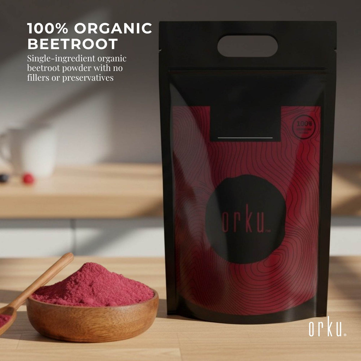 Orku 20Kg Organic Beetroot Powder ACO Certified 100% Pure Beet Root-1