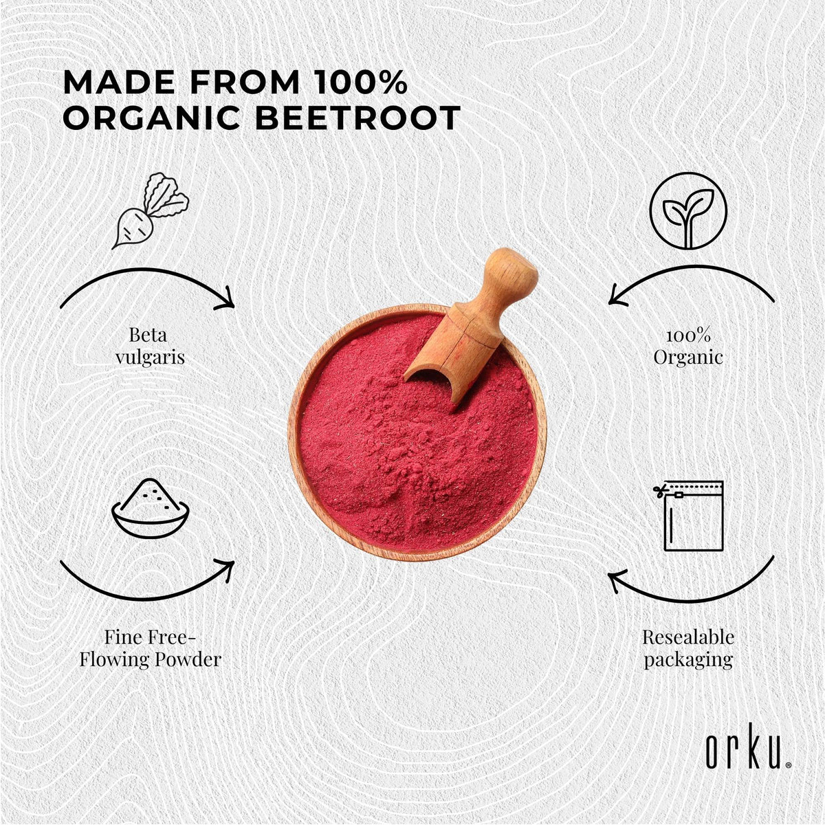 Orku 20Kg Organic Beetroot Powder ACO Certified 100% Pure Beet Root-4