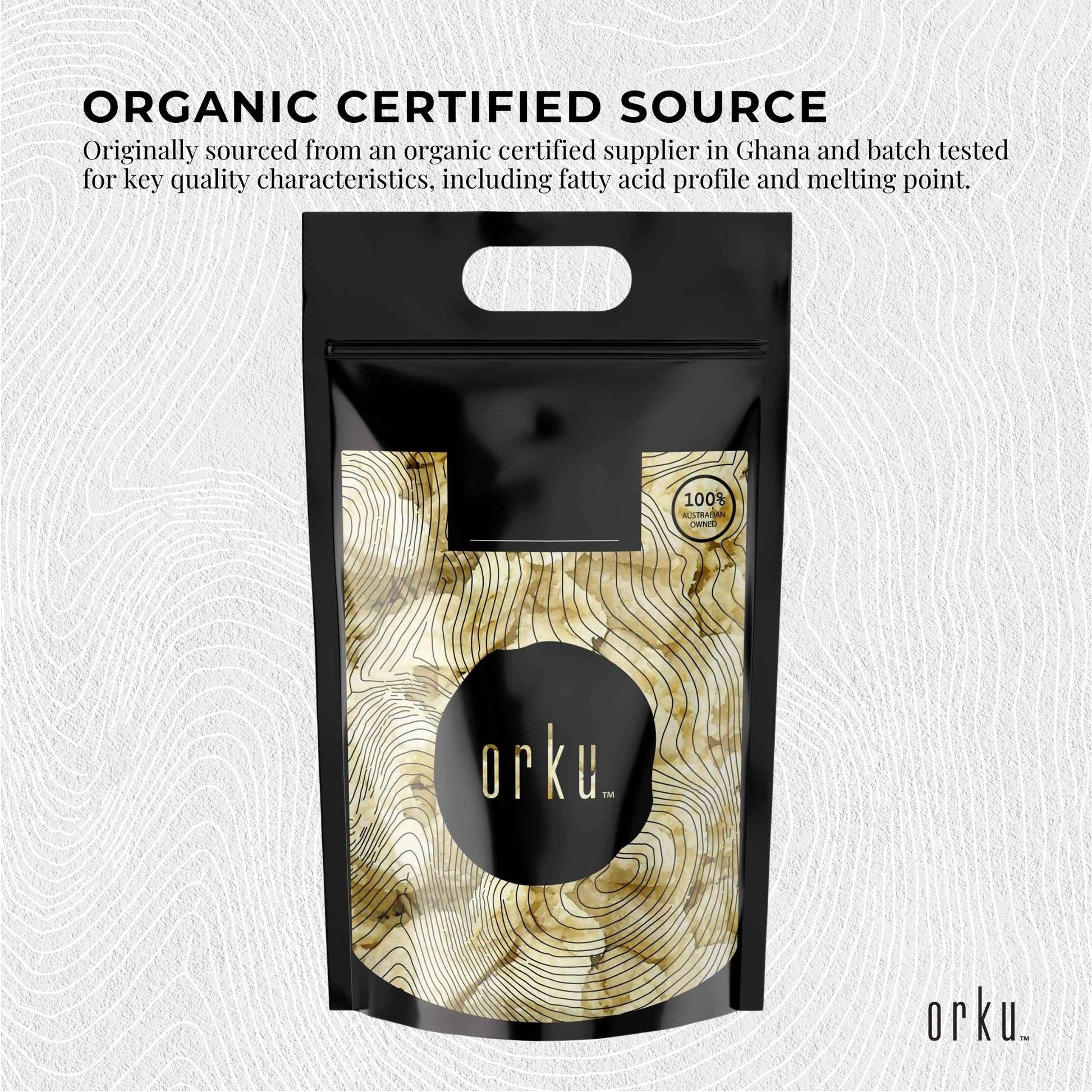 Orku 10Kg Organic Unrefined Shea Butter Raw African Karite Chunks-3